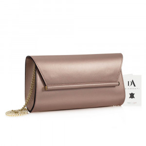 Geanta dama de umar din piele naturala DiAmanti Belladonna Rosa Metallico